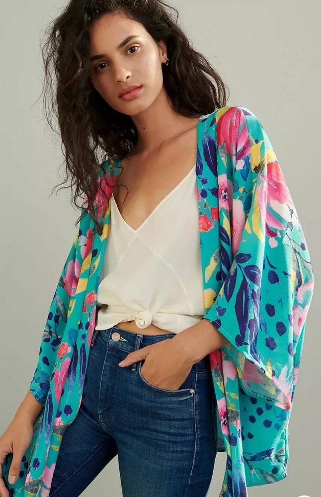 Anthropologie Mollie Lace Kimono